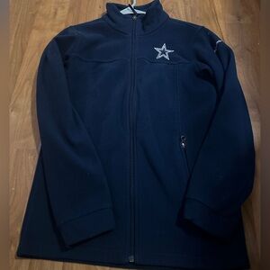 columbia blue sweater with cow boys logo kids XL